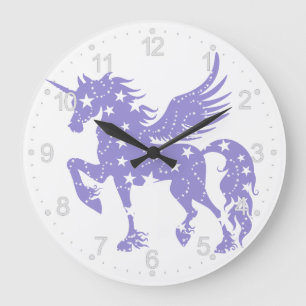 Unicorn pegasus - Farbe wählen Große Wanduhr