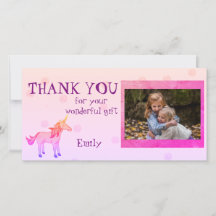 Unicorn Personalisiert Danke Foto
