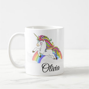 Unicorn Personalisiert Name Niedlich Kaffee Kaffeetasse