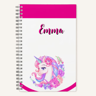 unicorn & personalize your name  notizbuch