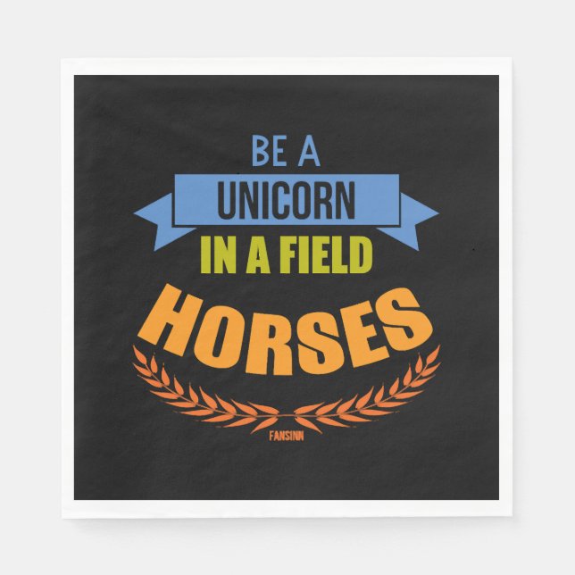 Unicorn-Pferd mythische Kreaturen Pony Unicorn Serviette (Vorderseite)