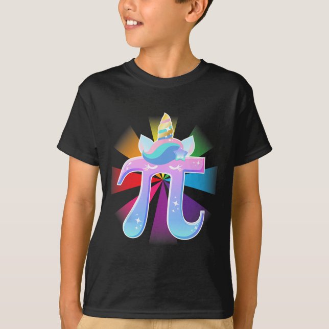 Unicorn Pi Day Mathematik Nerd T Shirt Geschenke f (Vorderseite)