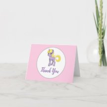 Unicorn Pink Little Girl Geburtstag Vielen Dank
