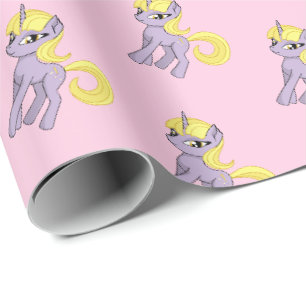 Unicorn Pink Little Girl Geschenkpapier Wrapping