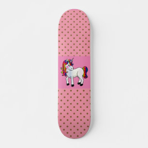 UNICORN PINK POLKA DOTS SKATEBOARDS FÜR MÄDCHEN