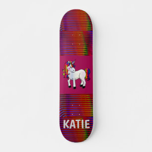 UNICORN PINK SKATEBOARDS PERSONALISIERT FÜR MÄDCHE
