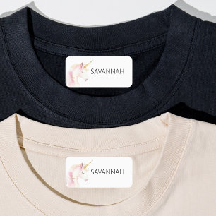 Unicorn, pinkfarbenes Mädchen Etiketten