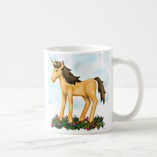 Unicorn-Pony-Blumen-Garten-Keramik-Tasse Kaffeetasse