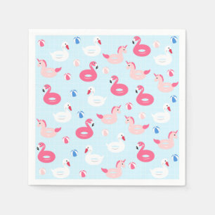 Unicorn Pool Float Paper Napkins Serviette