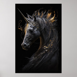 Unicorn Portrait Fantastische Natur Poster