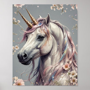 Unicorn Portrait Poster