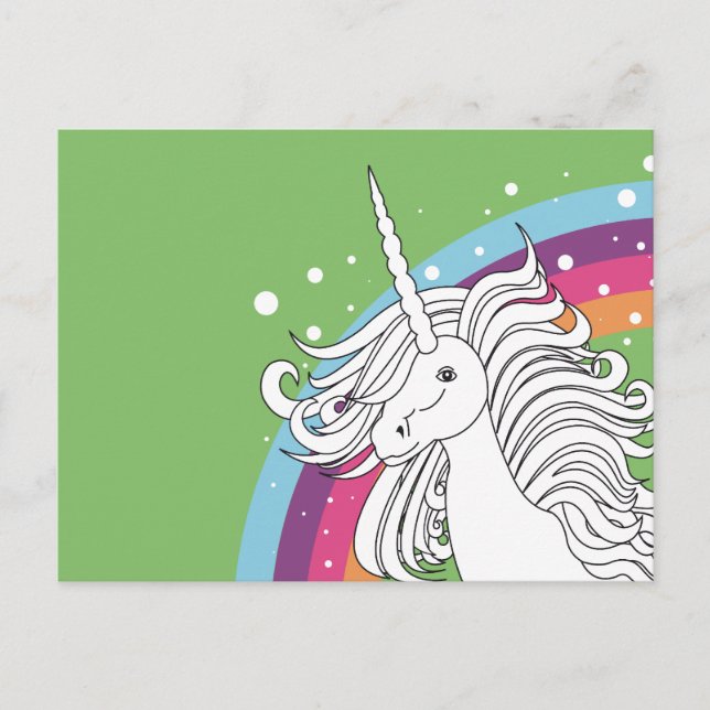 UNICORN POSTCARD GREEN POSTKARTE (Vorderseite)