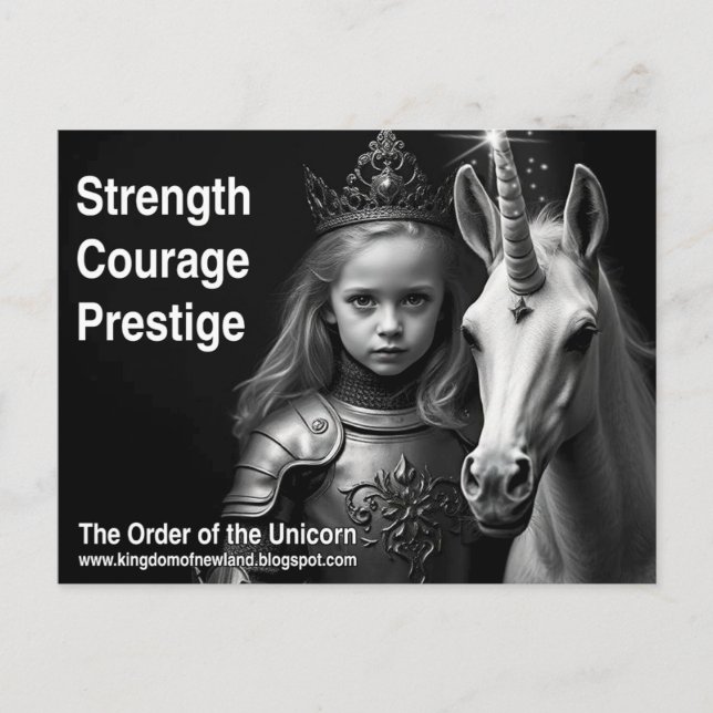 Unicorn Postkarte (Vorderseite)