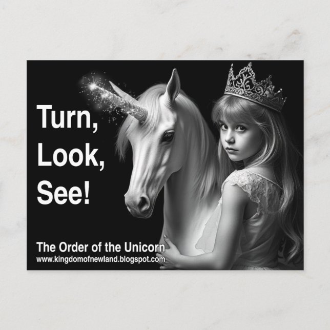 Unicorn Postkarte (Vorderseite)