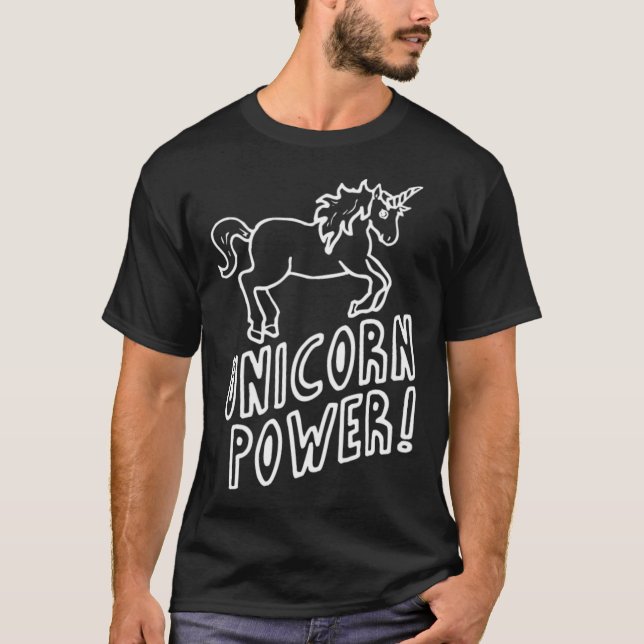 Unicorn Power Einhorn Admiral Pferd Lover lustig v T-Shirt (Vorderseite)