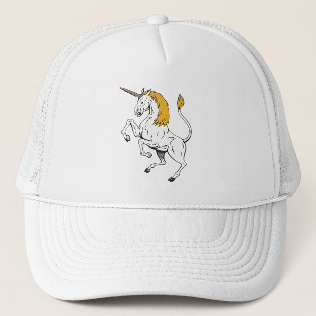 Unicorn Power Trucker Hat Truckerkappe (Vorderseite)