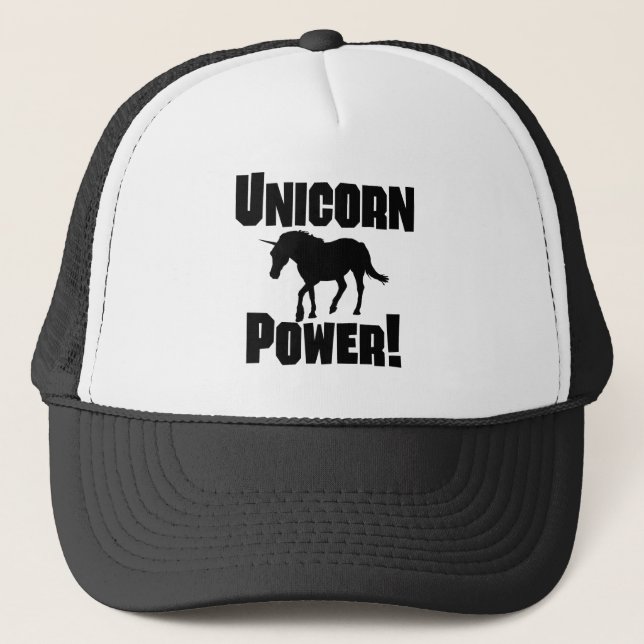 Unicorn-Power Truckerkappe (Vorderseite)