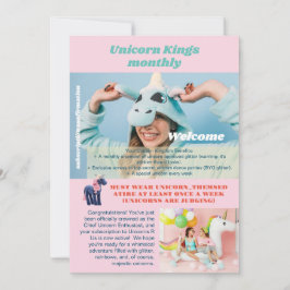 Unicorn Prank Geburtstag Teil 1, Unicorn prank Par Feiertagskarte