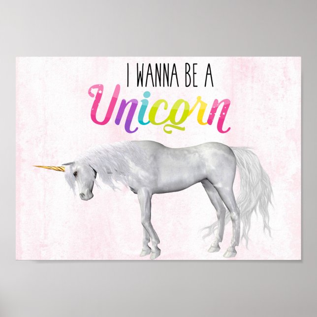 Unicorn Premium Leinwand (Glanz) Poster (Vorne)