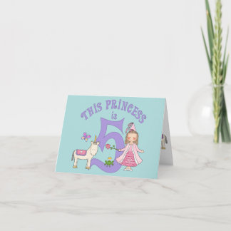 Unicorn Princess 5. Geburtstagsbelebung Einladung