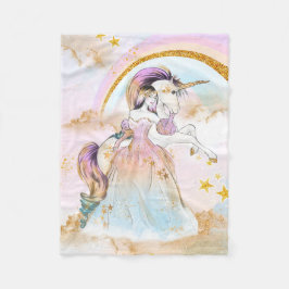 Unicorn Princess Blanket Fleecedecke