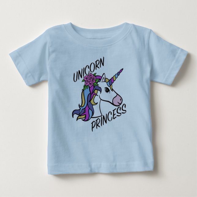 Unicorn Princess Design - Baby Fine Jersey T - Shi Baby T-shirt (Vorderseite)