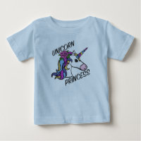 Unicorn Princess Design - Baby Fine Jersey T - Shi