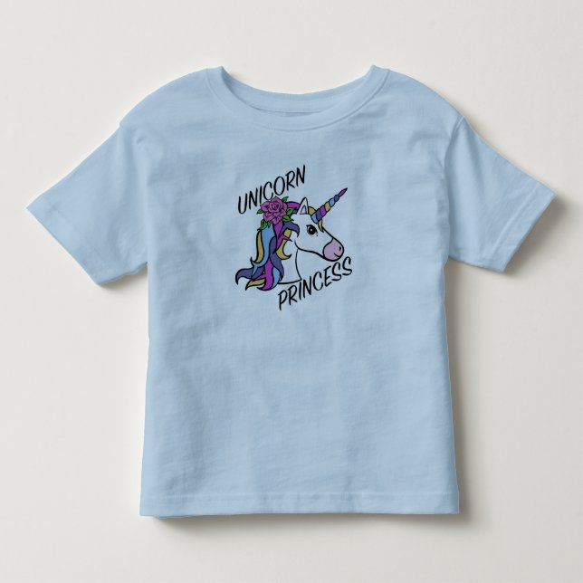 Unicorn Princess Design - Kleinkind Fine Jersey T- T-shirt (Vorderseite)