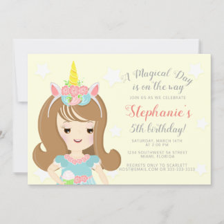 Unicorn Princess Einladung