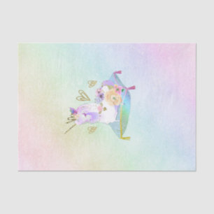 Unicorn Princess Iridescent Rainbow Pastel Party Seidenpapier