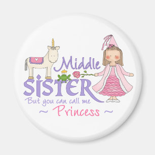 Unicorn Princess Middle Sister Magnet