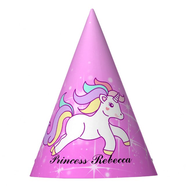 Unicorn Princess Partyhütchen (Vorderseite)