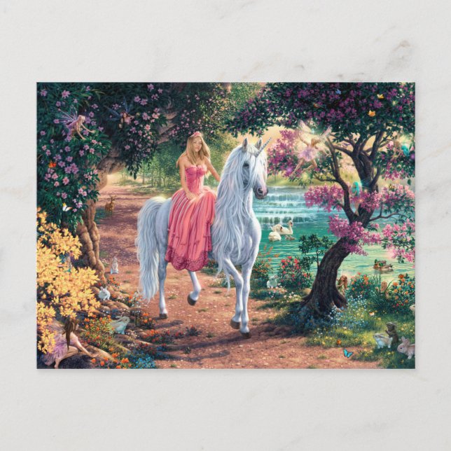 Unicorn Princess Postkarte (Vorderseite)