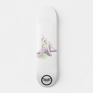 Unicorn puffernder Regenbogen lila Sterne Skateboard