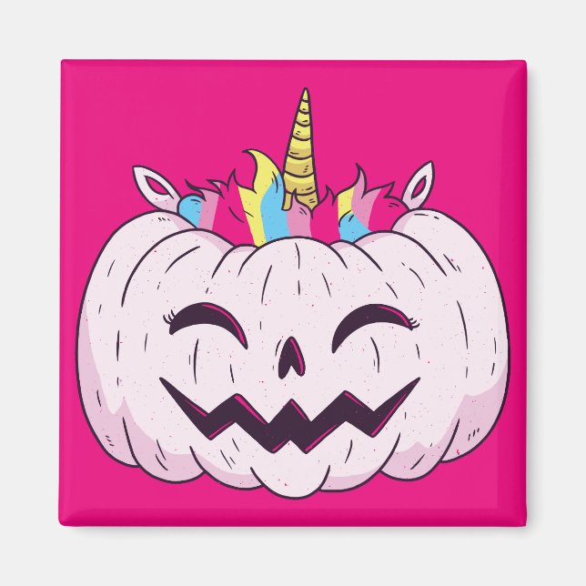 Unicorn Pumpkin Magnet (Vorne)