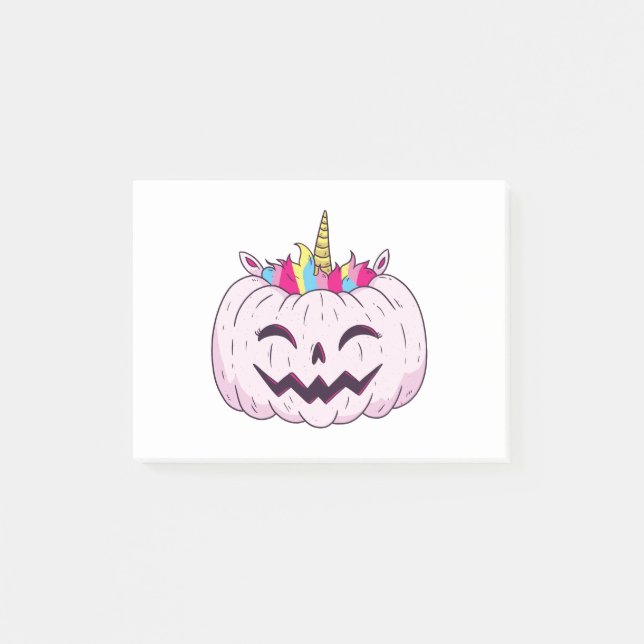 Unicorn Pumpkin Post-it Klebezettel (Vorderseite)