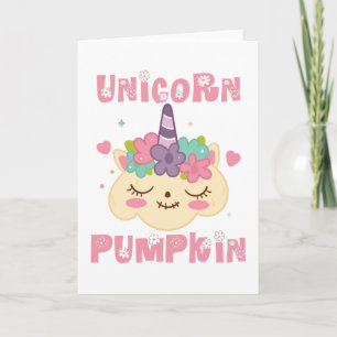 Unicorn Pumpkin Princess Karte