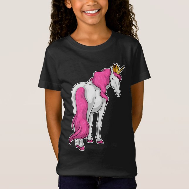 Unicorn Queen Crown T-Shirt (Vorderseite)