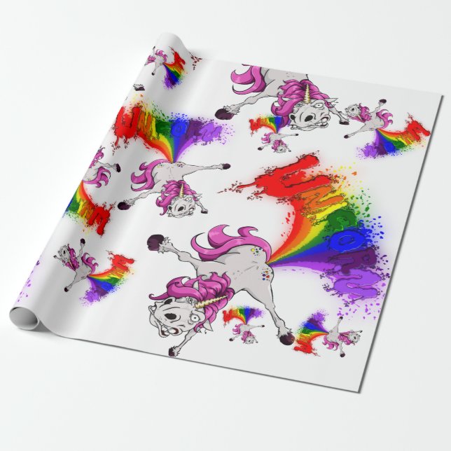 unicorn rainboart geschenkpapier (Ungerollt)