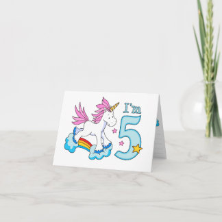 Unicorn Rainbow 5. Geburtstag Einladung