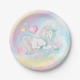 Unicorn Rainbow Baby Shower Paper Teller