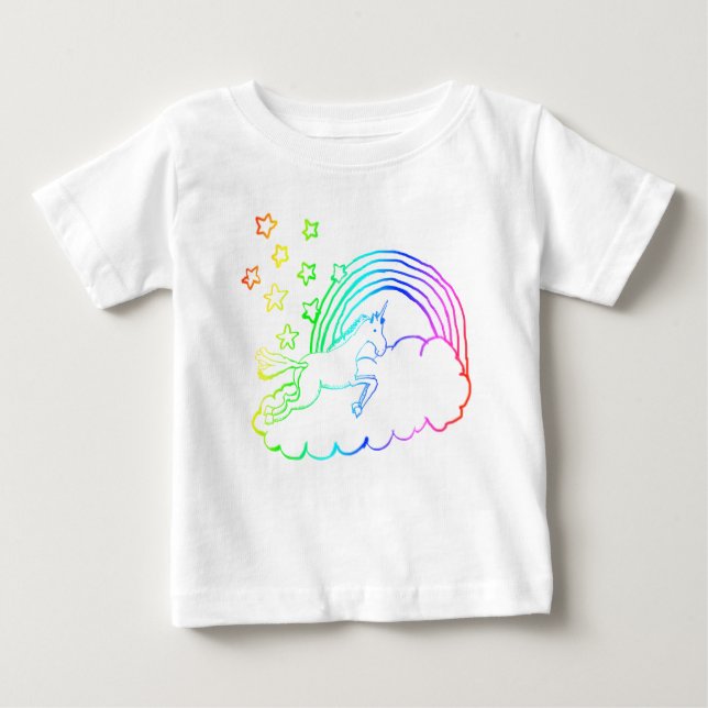 Unicorn Rainbow Baby T-shirt (Vorderseite)