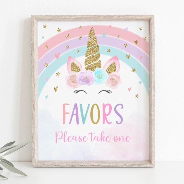 Unicorn Rainbow Birthday Fevor Sign Poster (Von Creator hochgeladen)