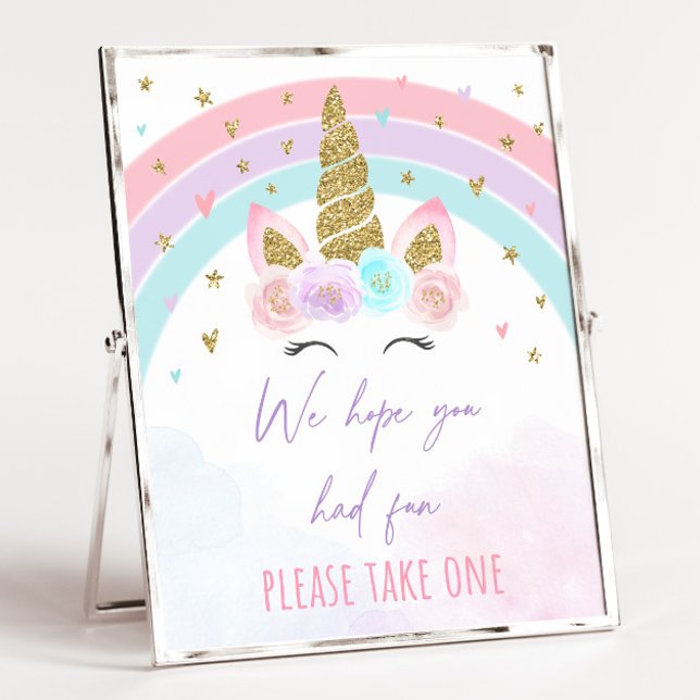 Unicorn Rainbow Birthday Fevor Sign Poster (Von Creator hochgeladen)