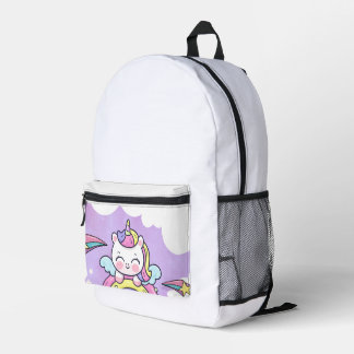 Unicorn Rainbow Birthday Invitation Bedruckter Rucksack
