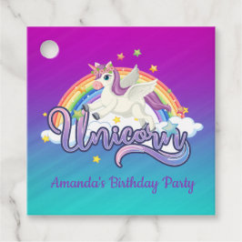 Unicorn Rainbow Birthday Magical Whimiscal Geschenkanhänger