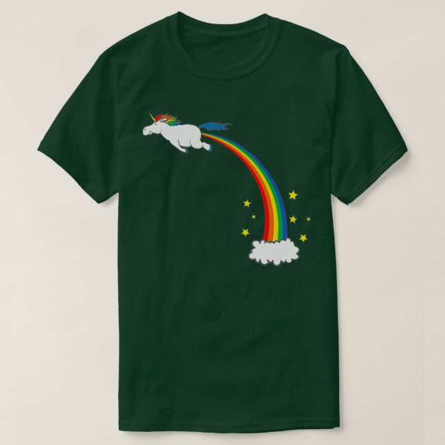 Unicorn Rainbow Furz T-Shirt (Design vorne)