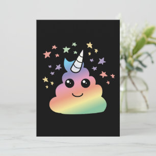 Unicorn Rainbow Kackend Emoji Kawaii Feiertagskarte