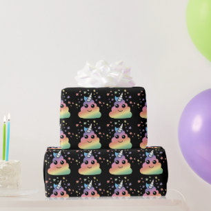 Unicorn Rainbow Kackend Emoji Kawaii Geschenkpapier
