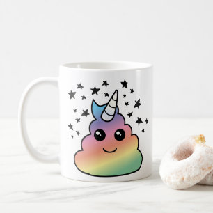 Unicorn Rainbow Kackend Emoji Kawaii Kaffeetasse